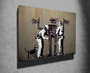 Wallity WY12 Banksy Lienzo Decorativo Enmarcado 50 x 70 cm